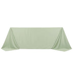 Scuba Rectangular 90"x132" Tablecloth Sage Green - Wrinkle Free, Stain Resistant & Seamless Table Cover - Bell Racket Store