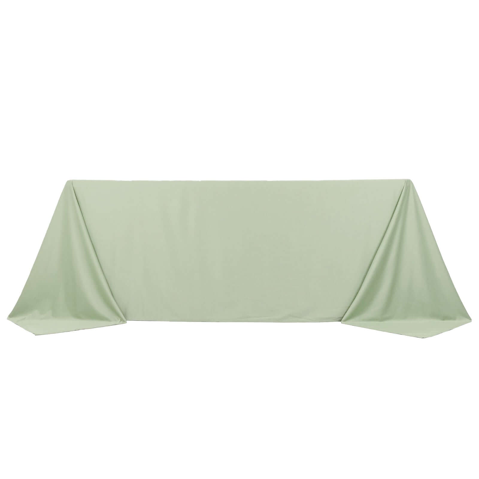Scuba Rectangular 90"x132" Tablecloth Sage Green - Wrinkle Free, Stain Resistant & Seamless Table Cover - Bell Racket Store