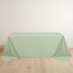 Scuba Rectangular 90"x132" Tablecloth Sage Green - Wrinkle Free, Stain Resistant & Seamless Table Cover - Bell Racket Store