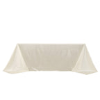 Scuba Rectangular 90"x132" Tablecloth Shimmering Pearl White - Wrinkle Free & Stain Resistant Seamless Table Cover - Bell Racket Store