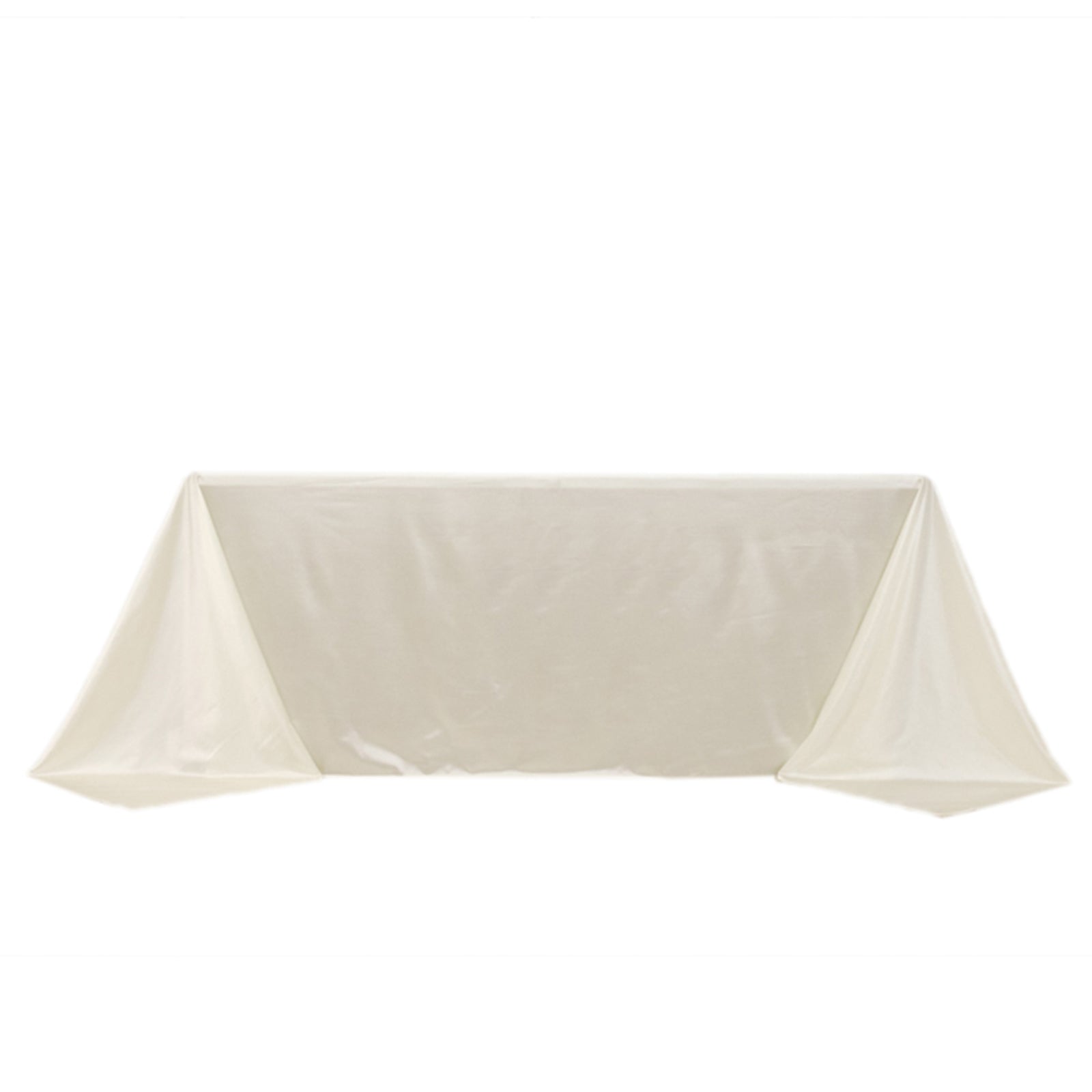 Scuba Rectangular 90"x132" Tablecloth Shimmering Pearl White - Wrinkle Free & Stain Resistant Seamless Table Cover - Bell Racket Store
