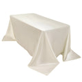 Scuba Rectangular 90"x132" Tablecloth Shimmering Pearl White - Wrinkle Free & Stain Resistant Seamless Table Cover - Bell Racket Store