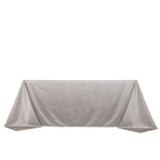 Scuba Rectangular 90"x132" Tablecloth Shimmering Silver - Wrinkle Free & Stain Resistant Seamless Table Cover - Bell Racket Store