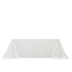 Scuba Rectangular 90"x132" Tablecloth White with Rounded Corners â€“ Seamless, Wrinkle Free & Stain Resistant Table Cover - Bell Racket Store
