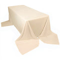Scuba Rectangular 90"x156" Tablecloth Beige - Wrinkle Free, Stain Resistant & Seamless Table Cover - Bell Racket Store