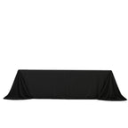 Scuba Rectangular 90"x156" Tablecloth Black with Rounded Corners â€“ Seamless, Wrinkle Free & Stain Resistant Table Cover - Bell Racket Store