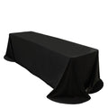 Scuba Rectangular 90"x156" Tablecloth Black with Rounded Corners â€“ Seamless, Wrinkle Free & Stain Resistant Table Cover - Bell Racket Store