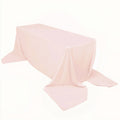 Scuba Rectangular 90"x156" Tablecloth Blush - Wrinkle Free, Stain Resistant & Seamless Table Cover - Bell Racket Store