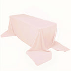 Scuba Rectangular 90"x156" Tablecloth Blush - Wrinkle Free, Stain Resistant & Seamless Table Cover - Bell Racket Store