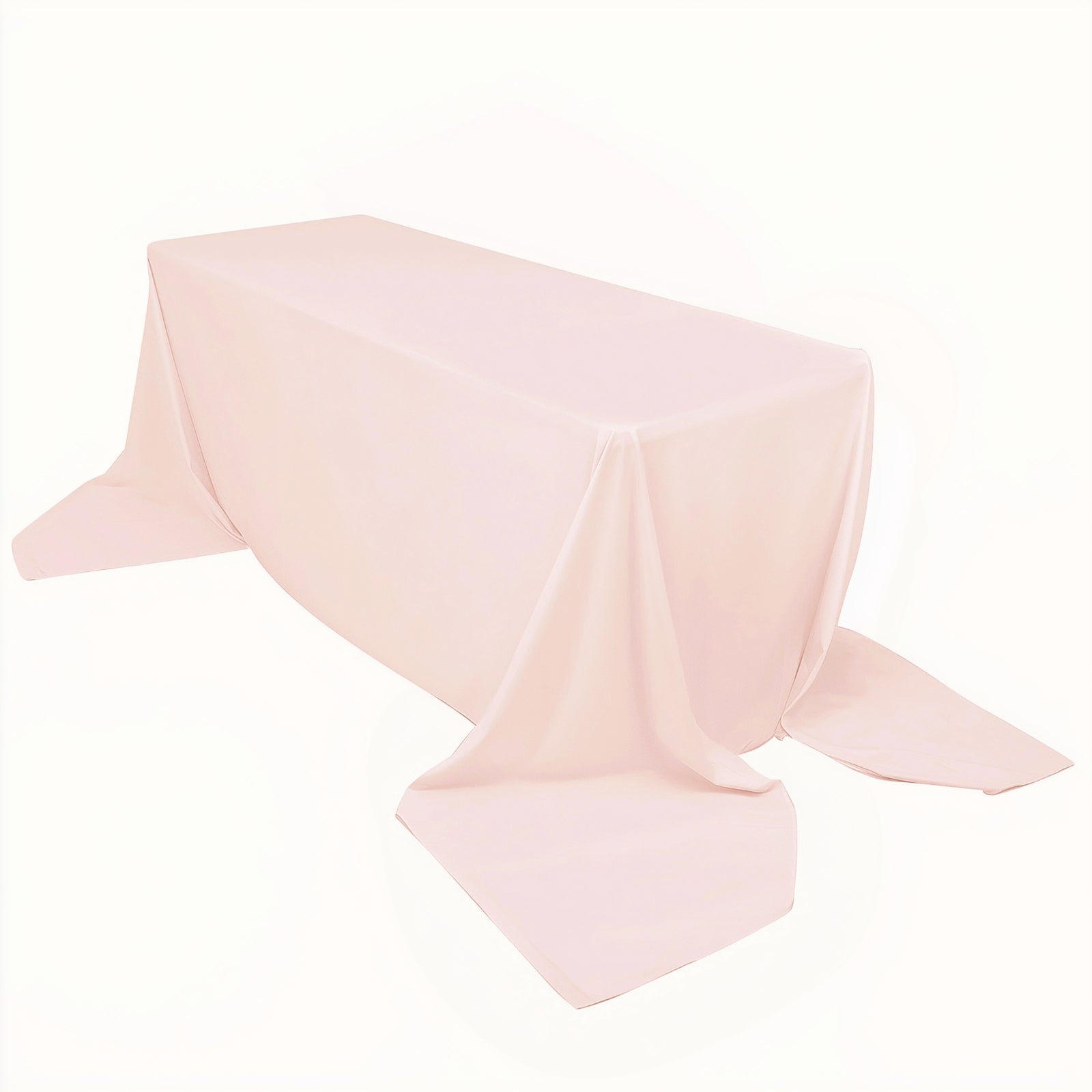 Scuba Rectangular 90"x156" Tablecloth Blush - Wrinkle Free, Stain Resistant & Seamless Table Cover - Bell Racket Store