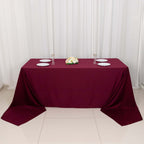 Scuba Rectangular 90"x156" Tablecloth Burgundy - Wrinkle Free, Stain Resistant & Seamless Table Cover - Bell Racket Store