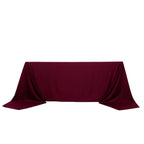 Scuba Rectangular 90"x156" Tablecloth Burgundy - Wrinkle Free, Stain Resistant & Seamless Table Cover - Bell Racket Store