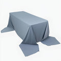 Scuba Rectangular 90"x156" Tablecloth Dusty Blue - Wrinkle Free, Stain Resistant & Seamless Table Cover - Bell Racket Store