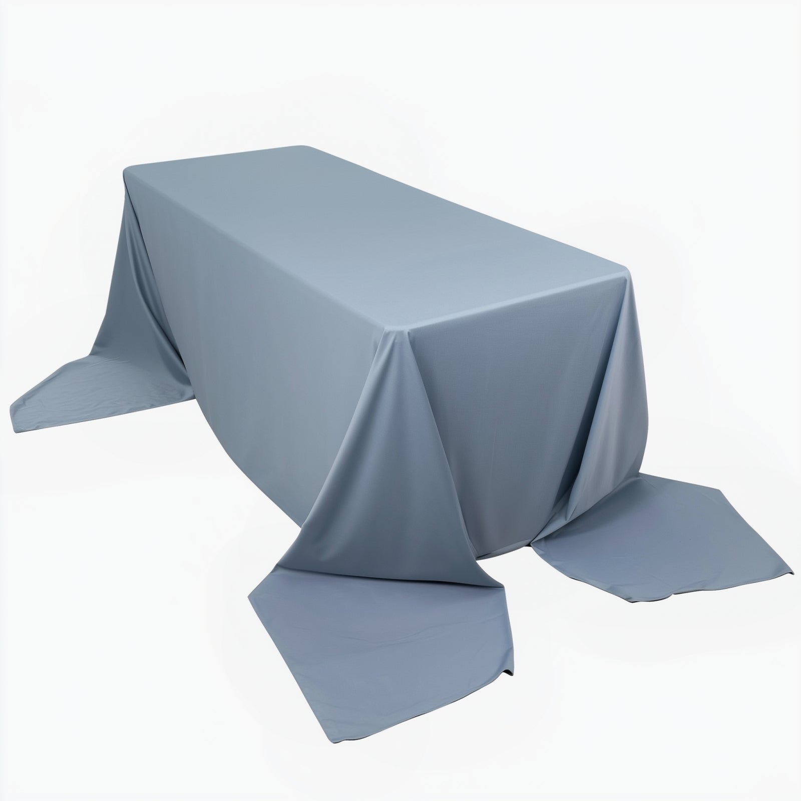 Scuba Rectangular 90"x156" Tablecloth Dusty Blue - Wrinkle Free, Stain Resistant & Seamless Table Cover - Bell Racket Store