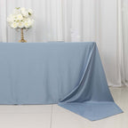 Scuba Rectangular 90"x156" Tablecloth Dusty Blue - Wrinkle Free, Stain Resistant & Seamless Table Cover - Bell Racket Store