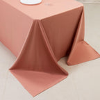 Scuba Rectangular 90"x156" Tablecloth Dusty Rose - Wrinkle Free, Stain Resistant & Seamless Table Cover - Bell Racket Store
