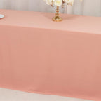 Scuba Rectangular 90"x156" Tablecloth Dusty Rose - Wrinkle Free, Stain Resistant & Seamless Table Cover - Bell Racket Store