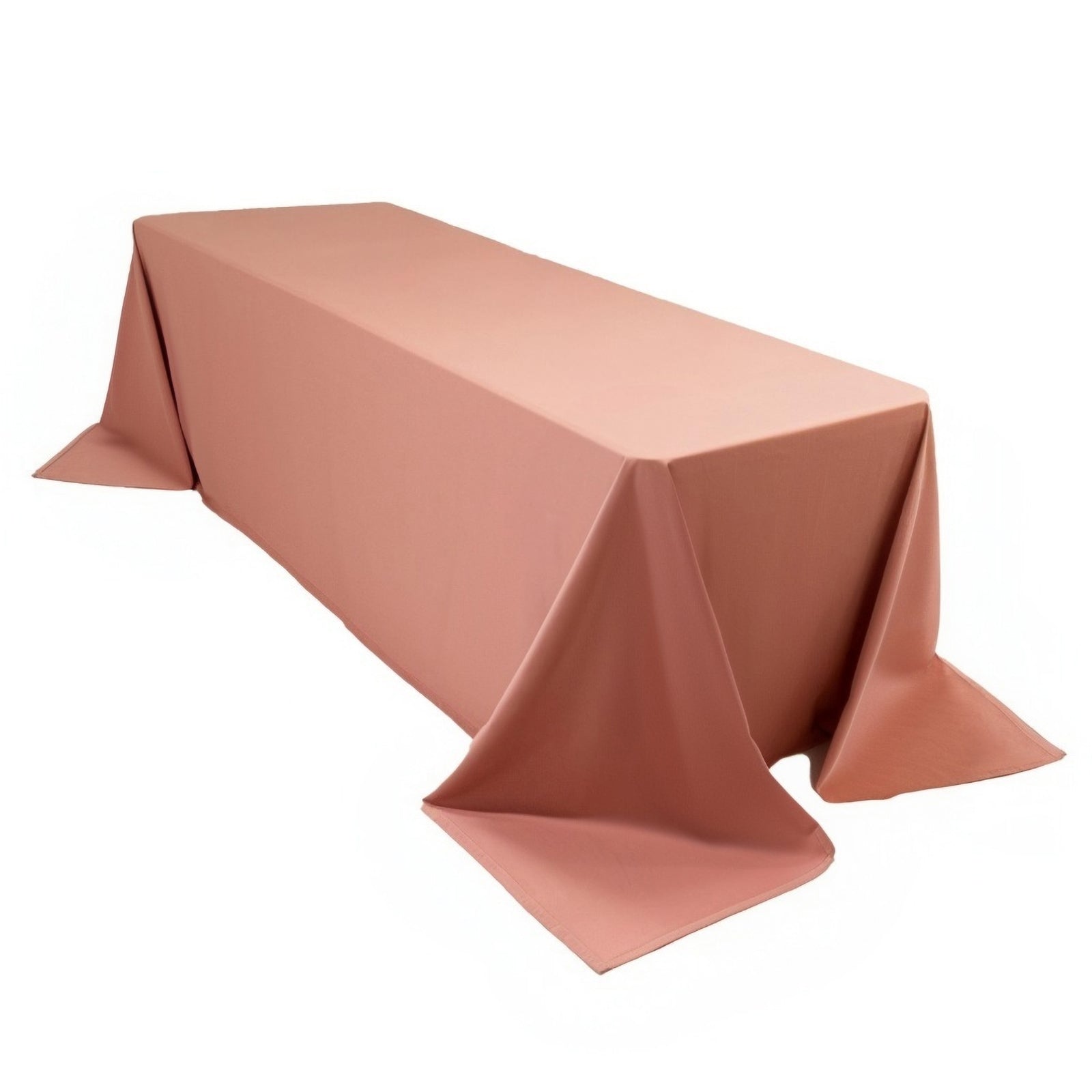 Scuba Rectangular 90"x156" Tablecloth Dusty Rose - Wrinkle Free, Stain Resistant & Seamless Table Cover - Bell Racket Store