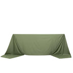Scuba Rectangular 90"x156" Tablecloth Dusty Sage Green - Wrinkle Free, Stain Resistant & Seamless Table Cover - Bell Racket Store