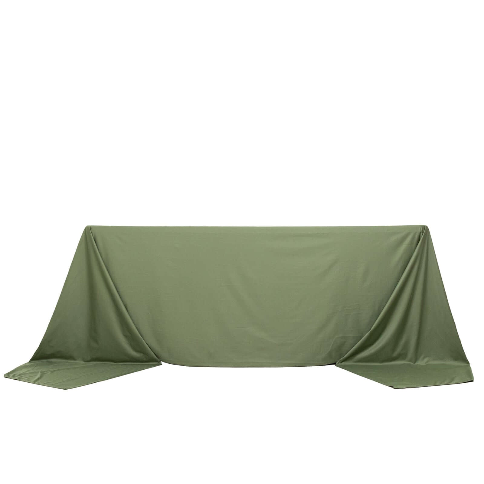 Scuba Rectangular 90"x156" Tablecloth Dusty Sage Green - Wrinkle Free, Stain Resistant & Seamless Table Cover - Bell Racket Store