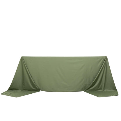 Scuba Rectangular 90"x156" Tablecloth Dusty Sage Green - Wrinkle Free, Stain Resistant & Seamless Table Cover - Bell Racket Store