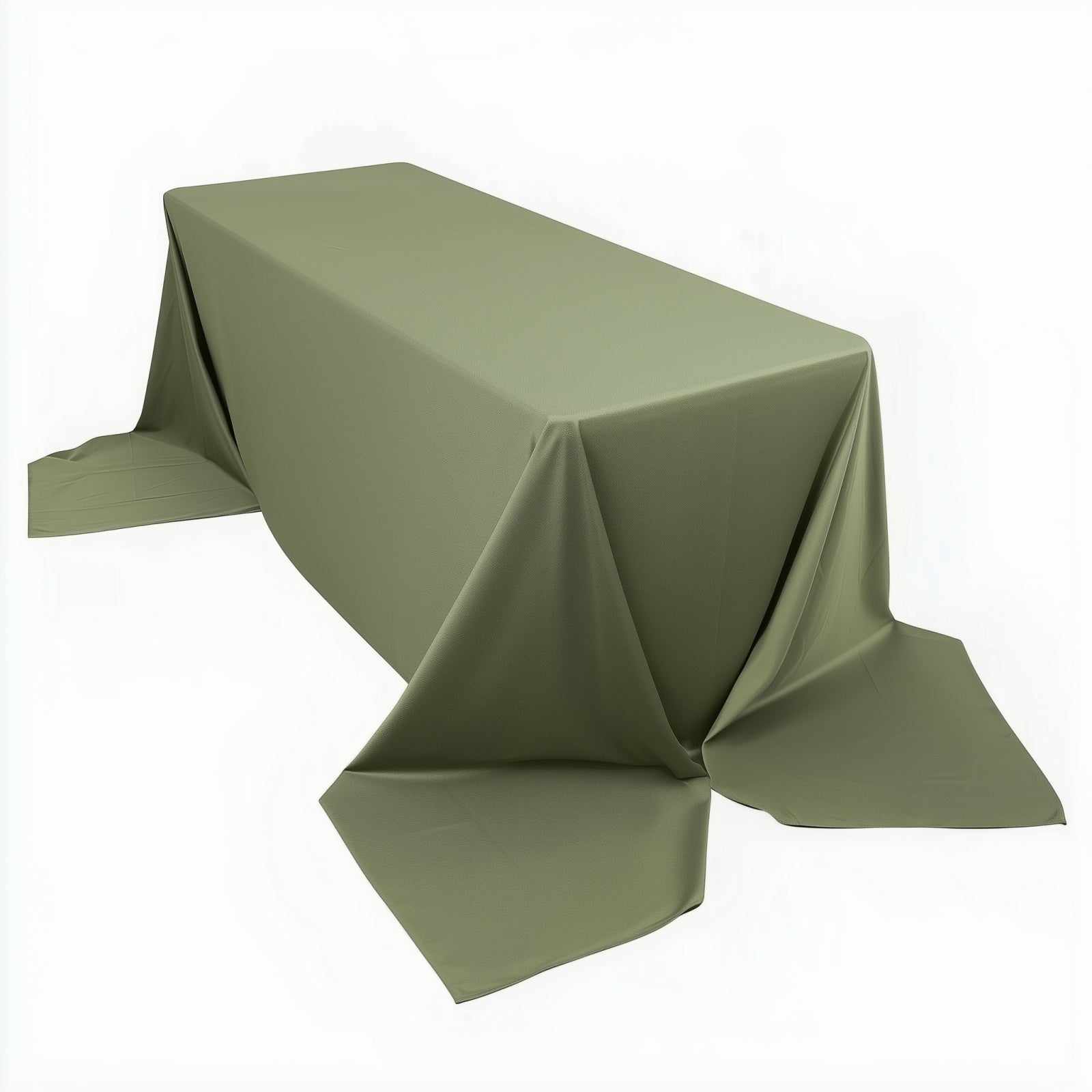 Scuba Rectangular 90"x156" Tablecloth Dusty Sage Green - Wrinkle Free, Stain Resistant & Seamless Table Cover - Bell Racket Store