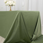 Scuba Rectangular 90"x156" Tablecloth Dusty Sage Green - Wrinkle Free, Stain Resistant & Seamless Table Cover - Bell Racket Store