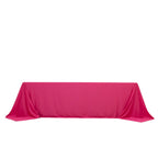 Scuba Rectangular 90"x156" Tablecloth Fuchsia - Wrinkle Free, Stain Resistant & Seamless Table Cover - Bell Racket Store