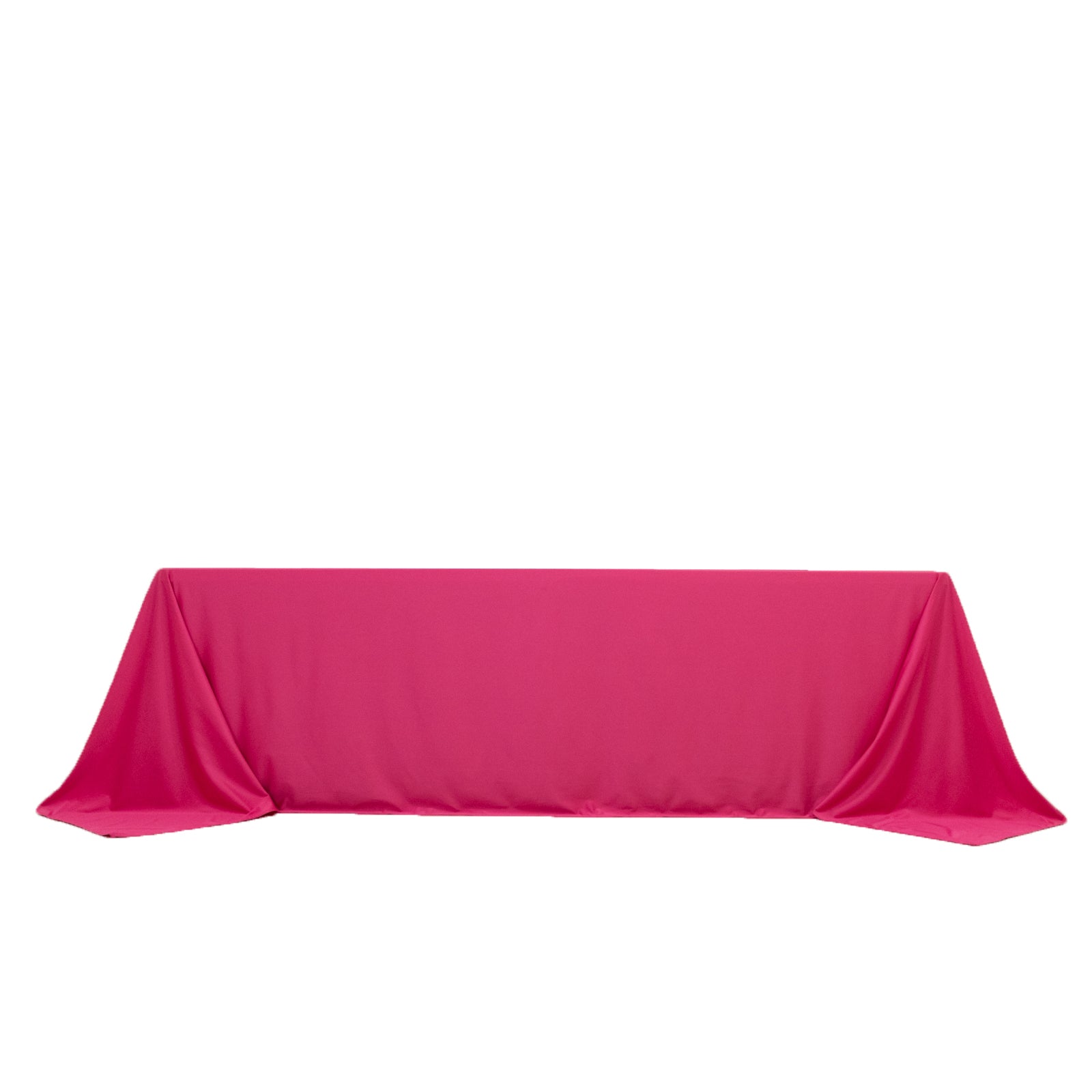 Scuba Rectangular 90"x156" Tablecloth Fuchsia - Wrinkle Free, Stain Resistant & Seamless Table Cover - Bell Racket Store