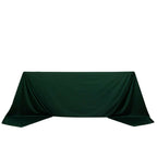 Scuba Rectangular 90"x156" Tablecloth Hunter Emerald Green - Wrinkle Free, Stain Resistant & Seamless Table Cover - Bell Racket Store