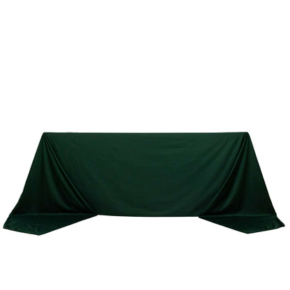 Scuba Rectangular 90"x156" Tablecloth Hunter Emerald Green - Wrinkle Free, Stain Resistant & Seamless Table Cover - Bell Racket Store
