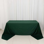 Scuba Rectangular 90"x156" Tablecloth Hunter Emerald Green - Wrinkle Free, Stain Resistant & Seamless Table Cover - Bell Racket Store