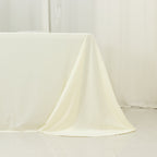 Scuba Rectangular 90"x156" Tablecloth Ivory with Rounded Corners â€“ Seamless, Wrinkle Free & Stain Resistant Table Cover - Bell Racket Store
