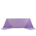 Scuba Rectangular 90"x156" Tablecloth Lavender Lilac - Wrinkle Free, Stain Resistant & Seamless Table Cover - Bell Racket Store