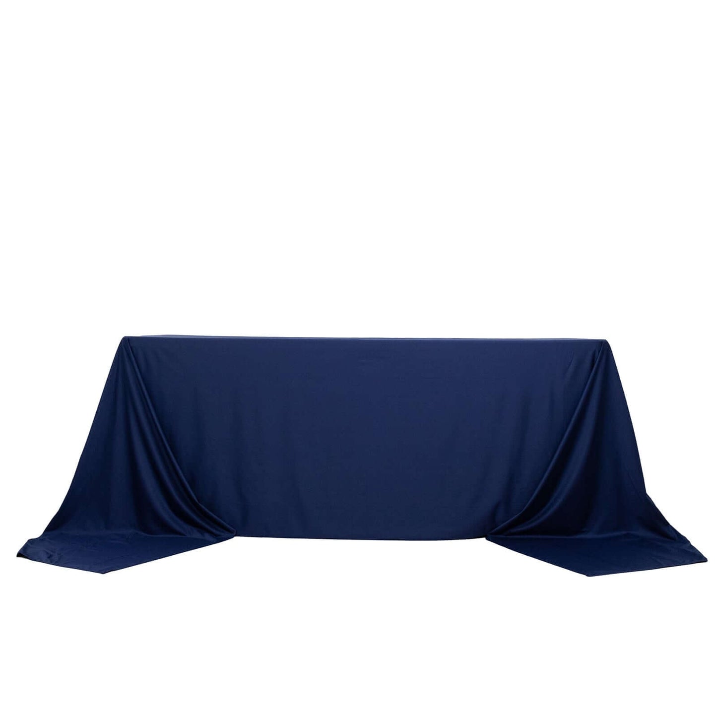 Scuba Rectangular 90"x156" Tablecloth Navy Blue - Wrinkle Free, Stain Resistant & Seamless Table Cover - Bell Racket Store