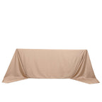 Scuba Rectangular 90"x156" Tablecloth Nude - Wrinkle Free, Stain Resistant & Seamless Table Cover - Bell Racket Store