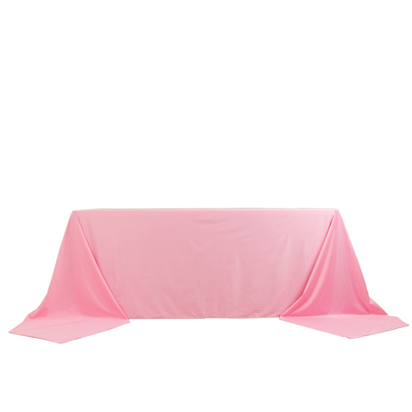 Scuba Rectangular 90"x156" Tablecloth Pink - Wrinkle Free, Stain Resistant & Seamless Table Cover - Bell Racket Store