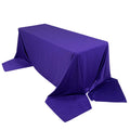Scuba Rectangular 90"x156" Tablecloth Purple - Wrinkle Free, Stain Resistant & Seamless Table Cover - Bell Racket Store