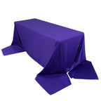 Scuba Rectangular 90"x156" Tablecloth Purple - Wrinkle Free, Stain Resistant & Seamless Table Cover - Bell Racket Store