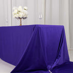 Scuba Rectangular 90"x156" Tablecloth Purple - Wrinkle Free, Stain Resistant & Seamless Table Cover - Bell Racket Store