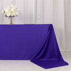 Scuba Rectangular 90"x156" Tablecloth Purple - Wrinkle Free, Stain Resistant & Seamless Table Cover - Bell Racket Store