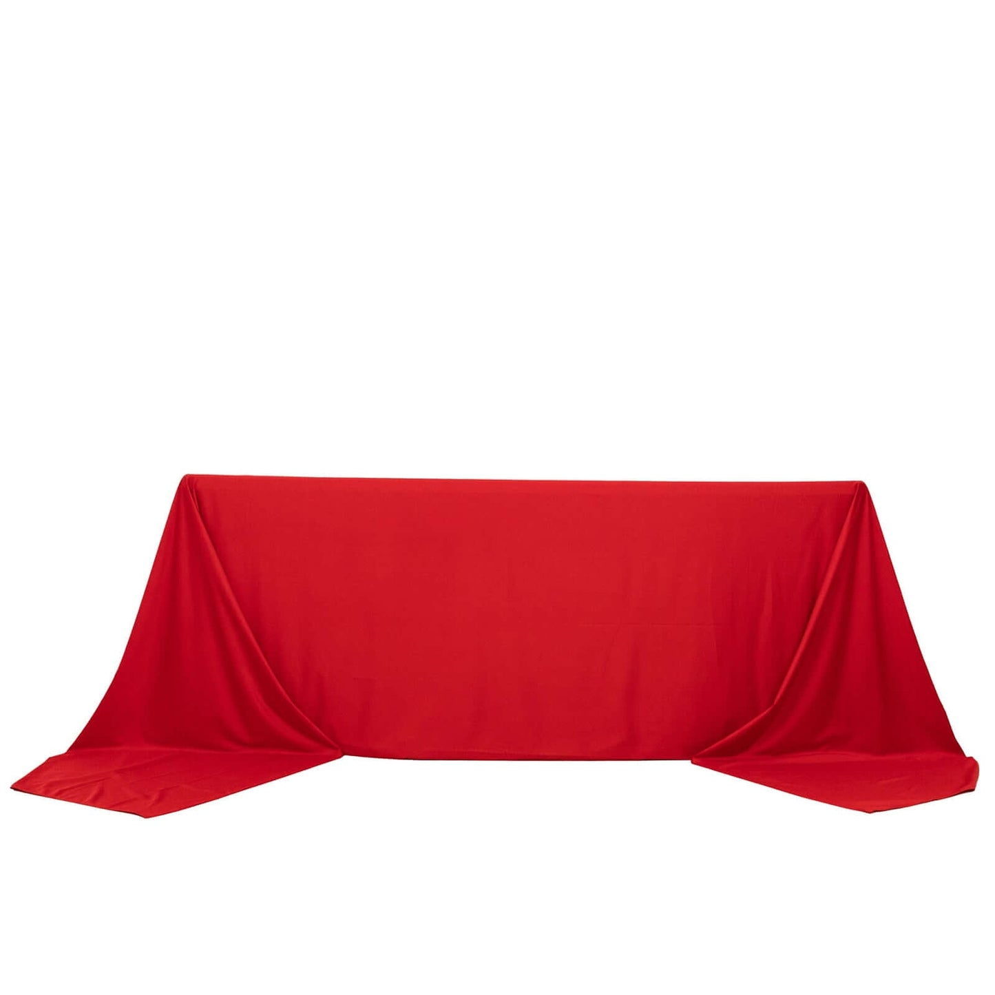 Scuba Rectangular 90"x156" Tablecloth Red - Wrinkle Free, Stain Resistant & Seamless Table Cover - Bell Racket Store