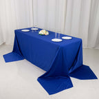 Scuba Rectangular 90"x156" Tablecloth Royal Blue - Wrinkle Free, Stain Resistant & Seamless Table Cover - Bell Racket Store