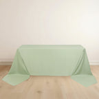 Scuba Rectangular 90"x156" Tablecloth Sage Green - Wrinkle Free, Stain Resistant & Seamless Table Cover - Bell Racket Store