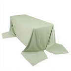 Scuba Rectangular 90"x156" Tablecloth Sage Green - Wrinkle Free, Stain Resistant & Seamless Table Cover - Bell Racket Store