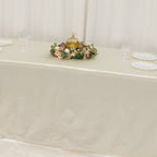 Scuba Rectangular 90"x156" Tablecloth Shimmering Pearl White - Wrinkle Free & Stain Resistant Seamless Table Cover - Bell Racket Store