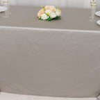 Scuba Rectangular 90"x156" Tablecloth Shimmering Silver - Wrinkle Free & Stain Resistant Seamless Table Cover - Bell Racket Store