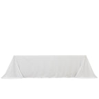 Scuba Rectangular 90"x156" Tablecloth White with Rounded Corners â€“ Seamless, Wrinkle Free & Stain Resistant Table Cover - Bell Racket Store