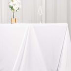 Scuba Rectangular 90"x156" Tablecloth White - Wrinkle Free, Stain Resistant & Seamless Table Cover for Weddings and Parties - Bell Racket Store