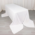 Scuba Rectangular 90"x156" Tablecloth White - Wrinkle Free, Stain Resistant & Seamless Table Cover for Weddings and Parties - Bell Racket Store